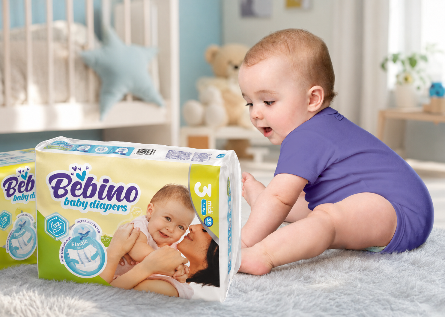 Bebino baby diapers — Midi 3 pack