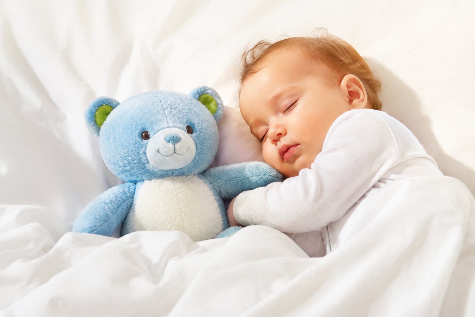 Bebino Bear with a sleeping baby — comfort